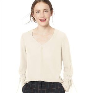 J. Crew Ivory Tie Sleeve Blouse